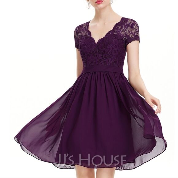 NWT JJs House Purple Cocktail Homecoming Dress Fairycore Ethereal - Picture 15 of 15